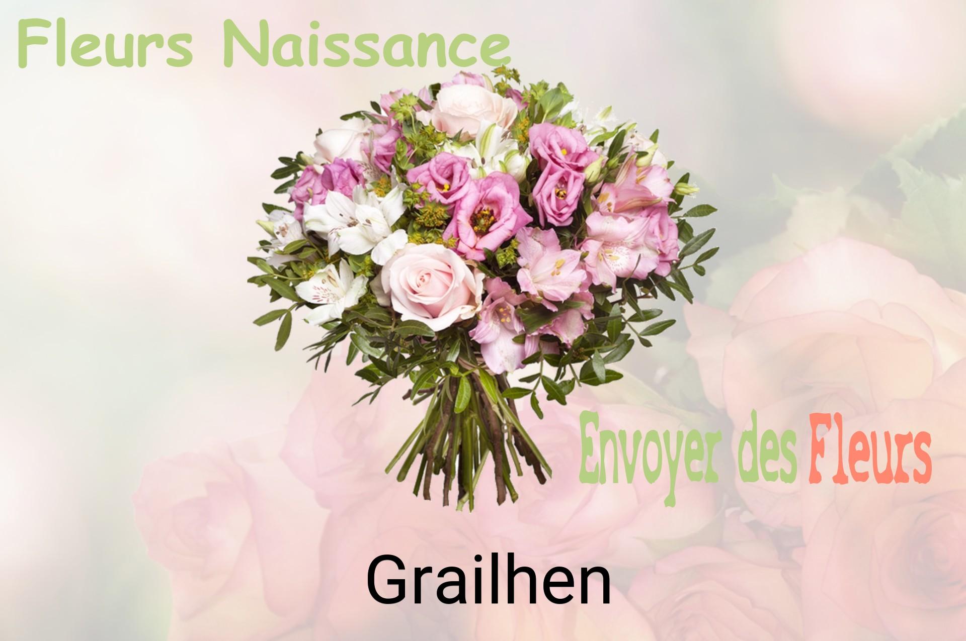 Bouquet de fleurs de naissance livré à Grailhen